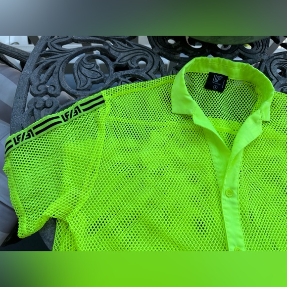 LF The Brand,  Digital Neon Mesh Top size S - Picture 5 of 9